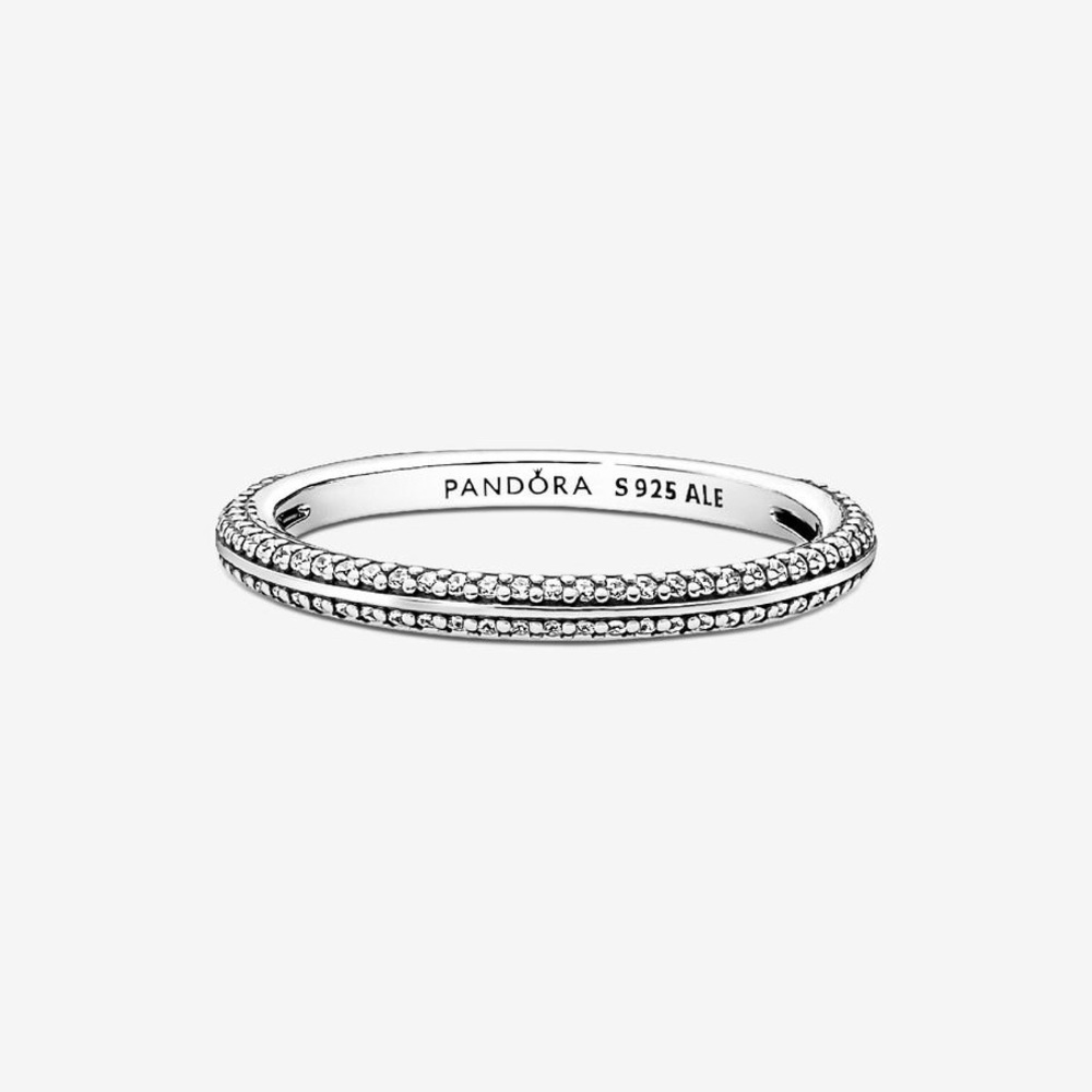 Pandora ME Pavé Ring in Sterling Silver